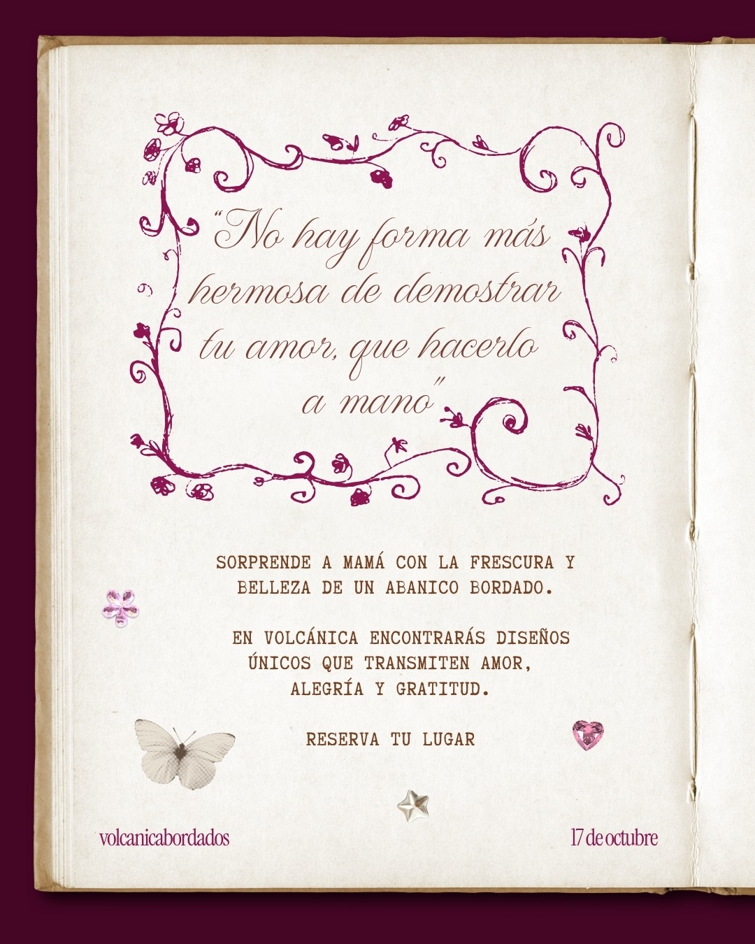 Volcánica Bordados · edición especial Día de la Madre